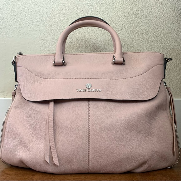 Vince Camuto Expandable Dusty Rose Handbag with Shoulder Strap (EUC) - Picture 4 of 13